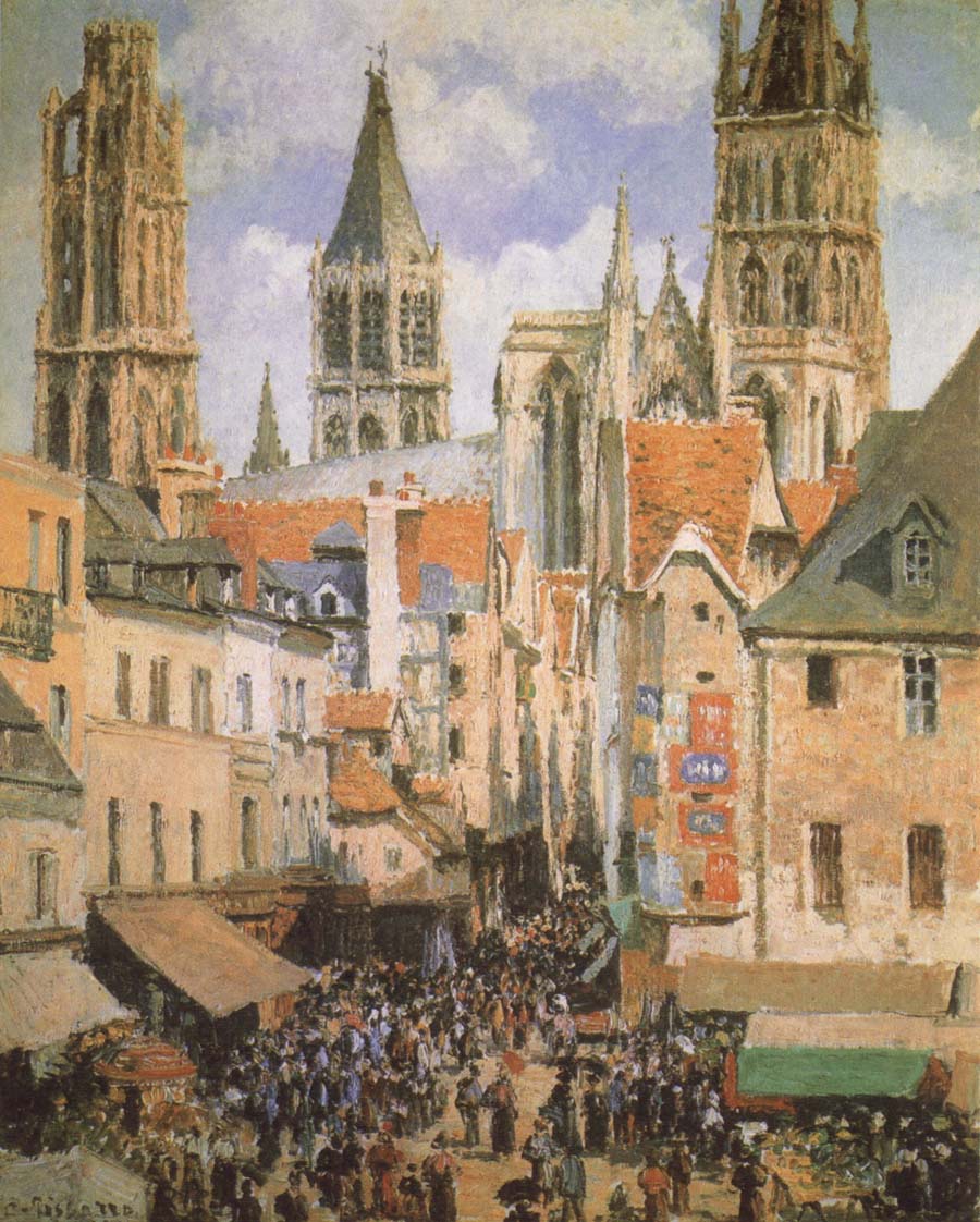 The Old Market-Place in Rouen and the Rue de I-Epicerie